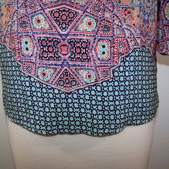 Anthropologie Maeve Shirt Top Silk Size 2 Back Button Up Lightweight Blouse - Picture 4 of 9